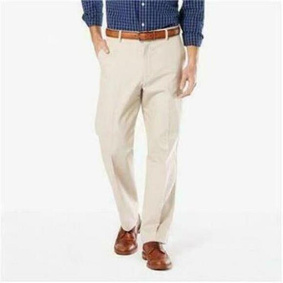 NEW MENS DOCKERS CLASSIC SIGNATURE FLAT PANTS CLOUD 279980004 SIZE 38 32 - Picture 1 of 1